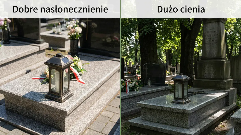 Kapavietė saulėje ir pavėsyje su saulės žvake