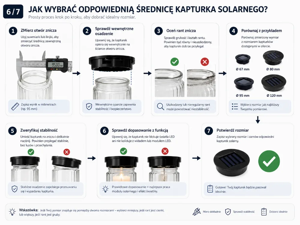 Saulės dangtelio skersmens parinkimas žingsnis po žingsnio