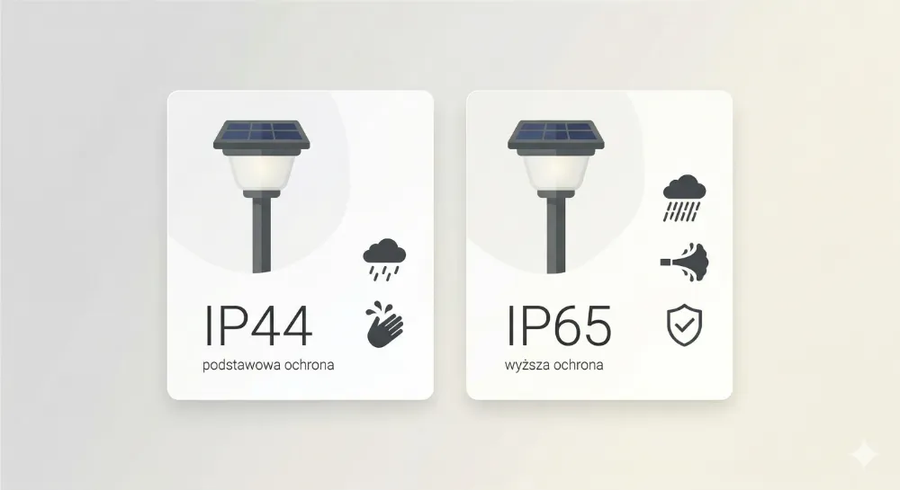 IP44 ir IP65 apsaugos palyginimas saulės kapų žvakėse